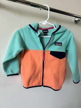 Patagonia Mint, Coral & Navy Kids Fleece Jacket